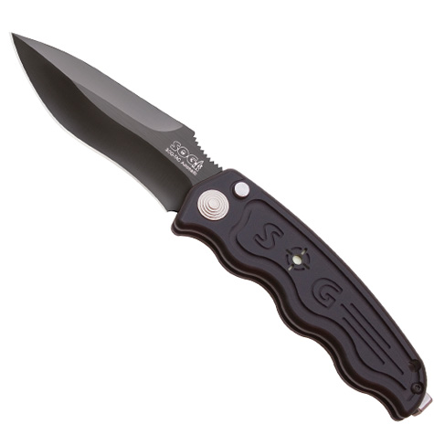 Нож SOG, модель ST-06 Tactical Drop Point Black TiNi